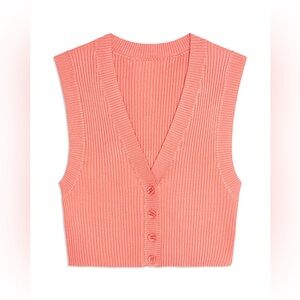 Coral Knit Vest